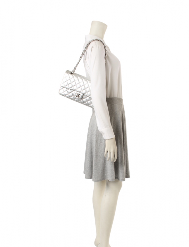 シャネル CHANEL ショルダーバッグ マトラッセ Wフラップ Wチェーン  