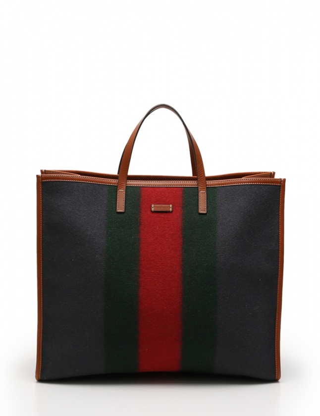グッチ GUCCI トートバッグ ウェビングライン グレー キャメル 緑 赤 