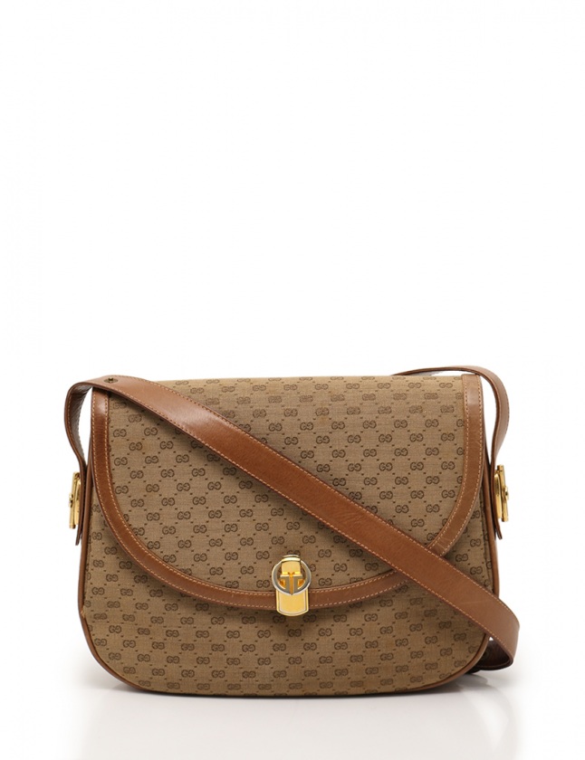 グッチ GUCCI ショルダーバッグ オールドグッチ マイクロGG ベージュ 