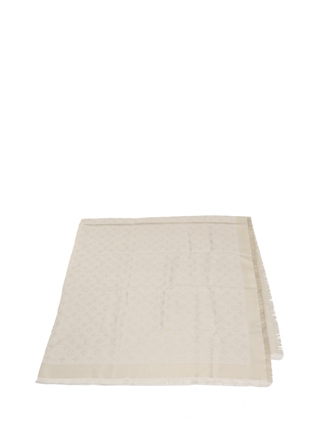 ルイヴィトン LOUIS VUITTON ショール モノグラム シャイン ブロン  