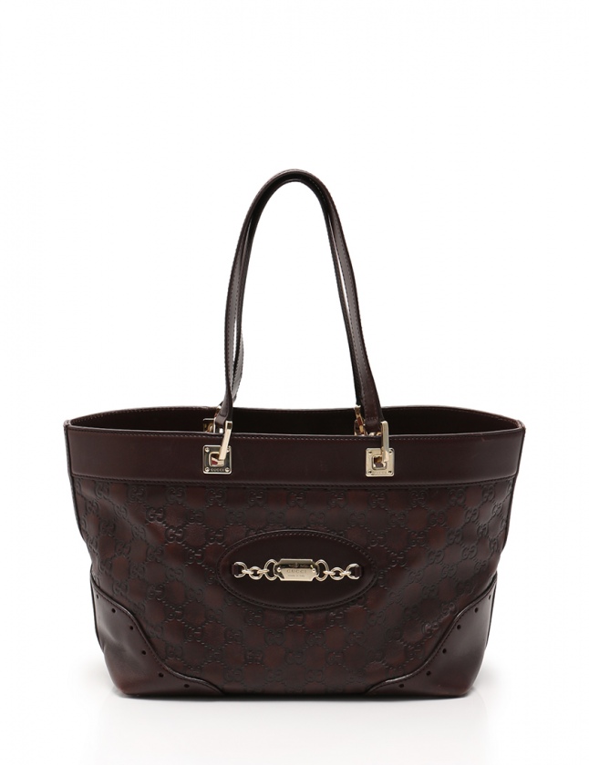 グッチ グッチシマ トートバッグ トートバッグ ダークブラウン GUCCI