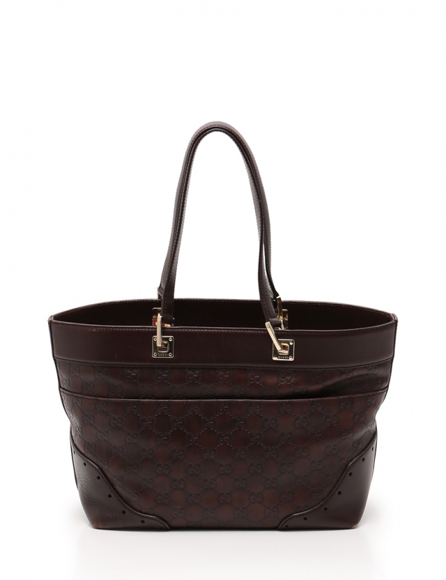 GUCCI グッチ シマ レザー トートバッグ ダークブラウン 【公式通販】