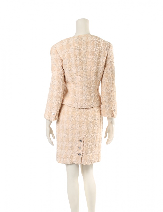 シャネル CHANEL スカートスーツ ツイード セットアップ ピンク