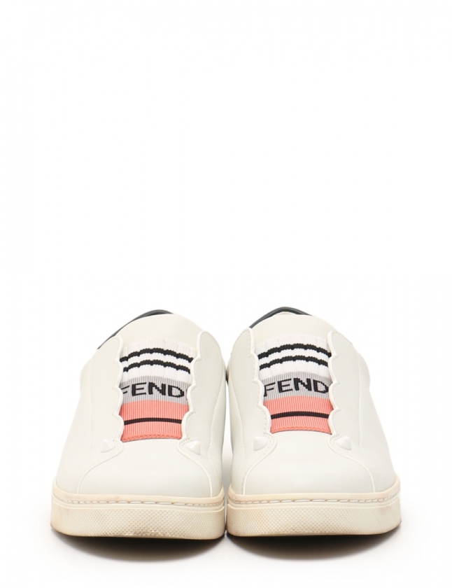 フェンディ FENDI スニーカー 白 ネイビー ゴールド ピンク 36 フェンディ FENDI スニーカー 白 ネイビー ゴールド ピンク 36