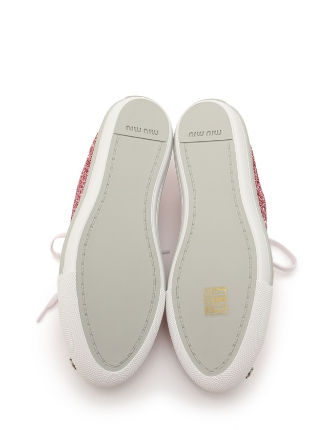 ミュウミュウ miumiu ローカットスニーカー ピンク 36 シューズ