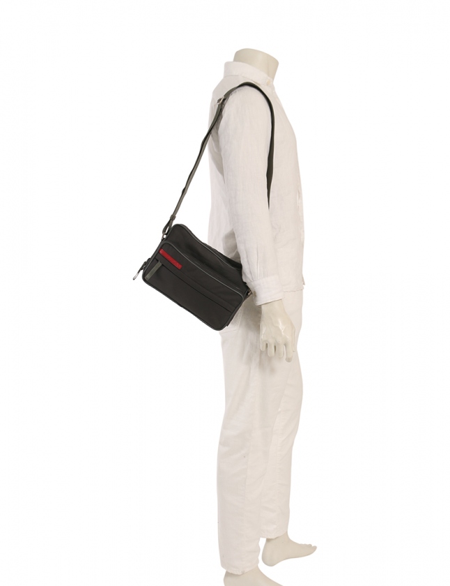 プラダスポーツ PRADA SPORT ショルダーバッグ グレー 4VA122 ナイロン 