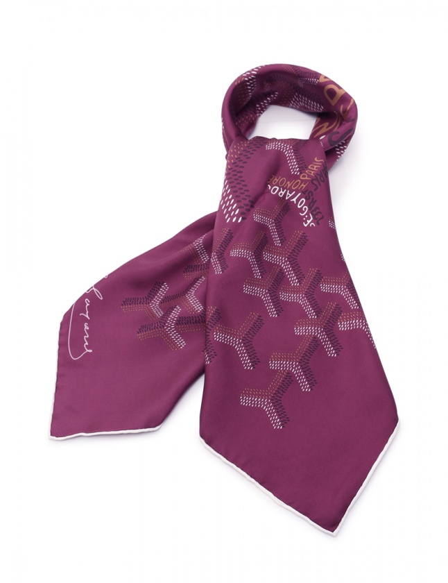 ゴヤール GOYARD スカーフ スクエア Le Foulard ボルドー 小物 総柄 