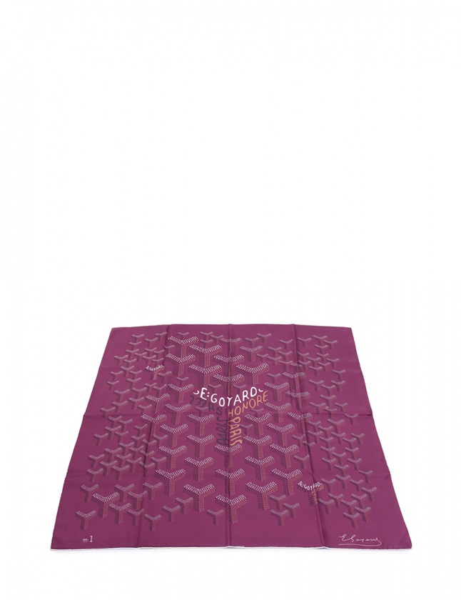ゴヤール GOYARD スカーフ スクエア Le Foulard ボルドー 小物 総柄 