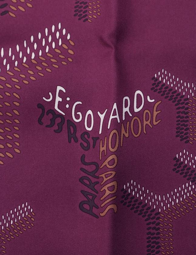 ゴヤール GOYARD スカーフ スクエア Le Foulard ボルドー 小物 総柄 