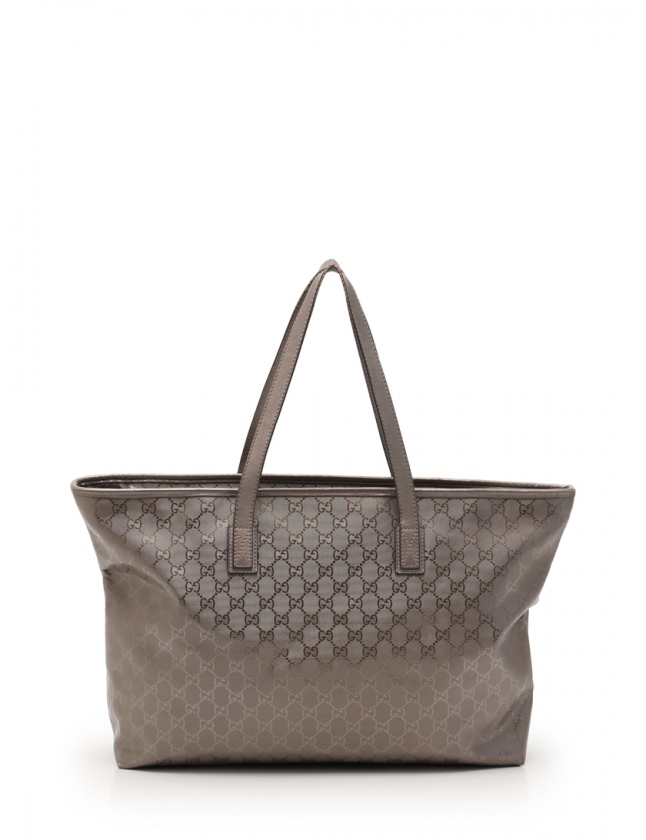 グッチ GUCCI トートバッグ GGインプリメ グレーベージュ 211120 PVC 