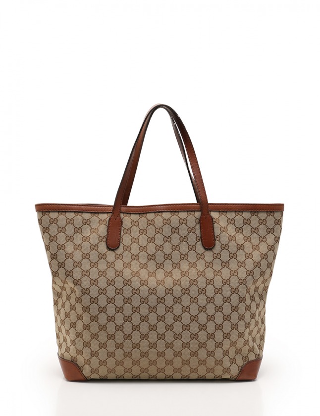 グッチ GUCCI トートバッグ GGキャンバス ニース ベージュ 茶