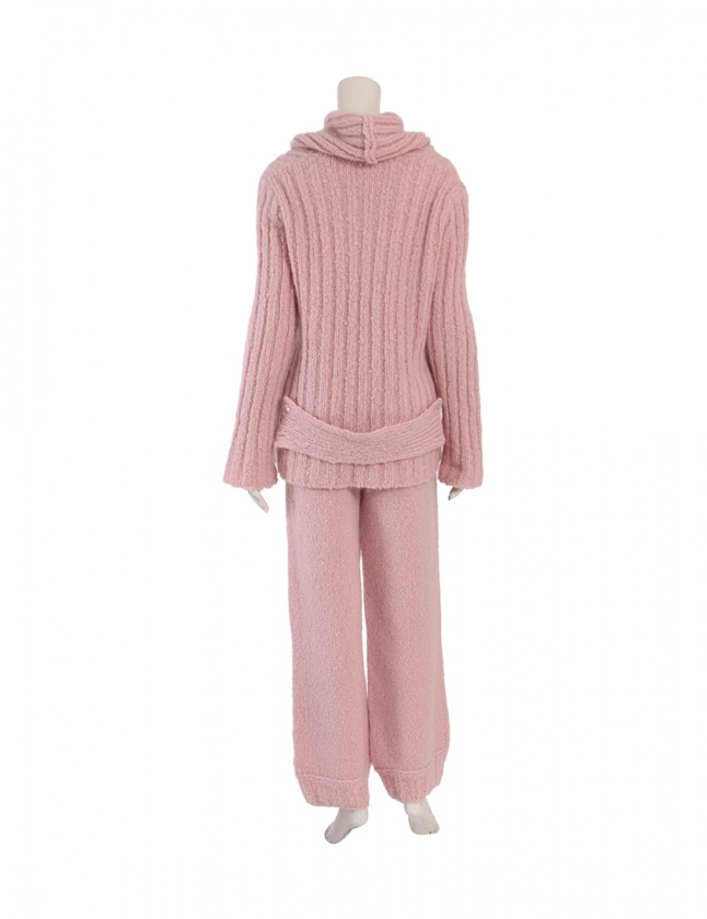 シャネル CHANEL セットアップニット パンツ ピンク 38 長袖 シャネル CHANEL セットアップニット パンツ ピンク 38 長袖