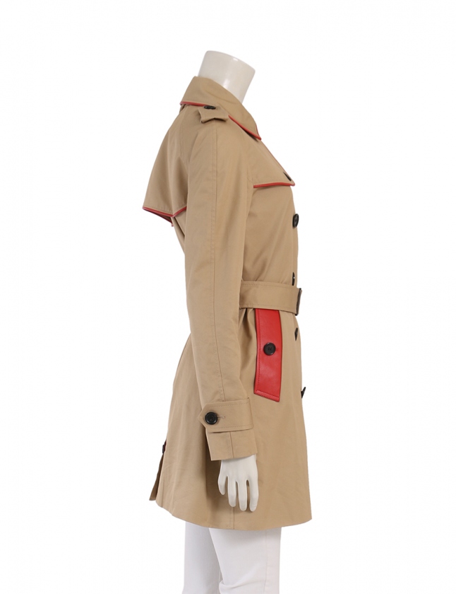 COACHトレンチコート　オレンジ色 COACH オレンジ トレンチコートXS