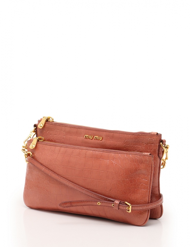 ミュウミュウ miumiu ショルダーバッグ ピンク RP0369 エナメル 