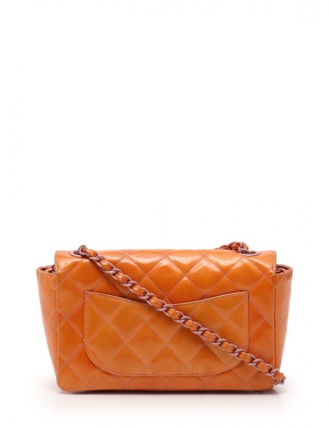 シャネル CHANEL チェーンショルダーバッグ マトラッセ オレンジ