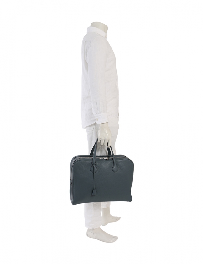 エルメス HERMES ビジネスバッグ ヴィクトリア2 24H ブルーオラージュ 