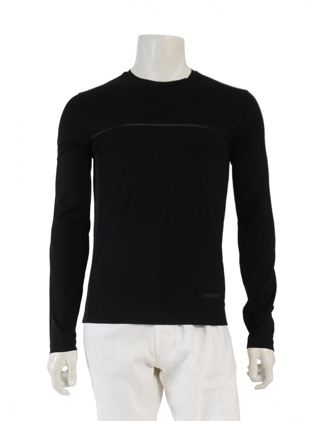 プラダ　長袖カットソー　長袖トップス　シンプル　無地　ブラック　S PRADA 長袖カットソー 黒 プラダ 長袖カットソー 長袖トップス