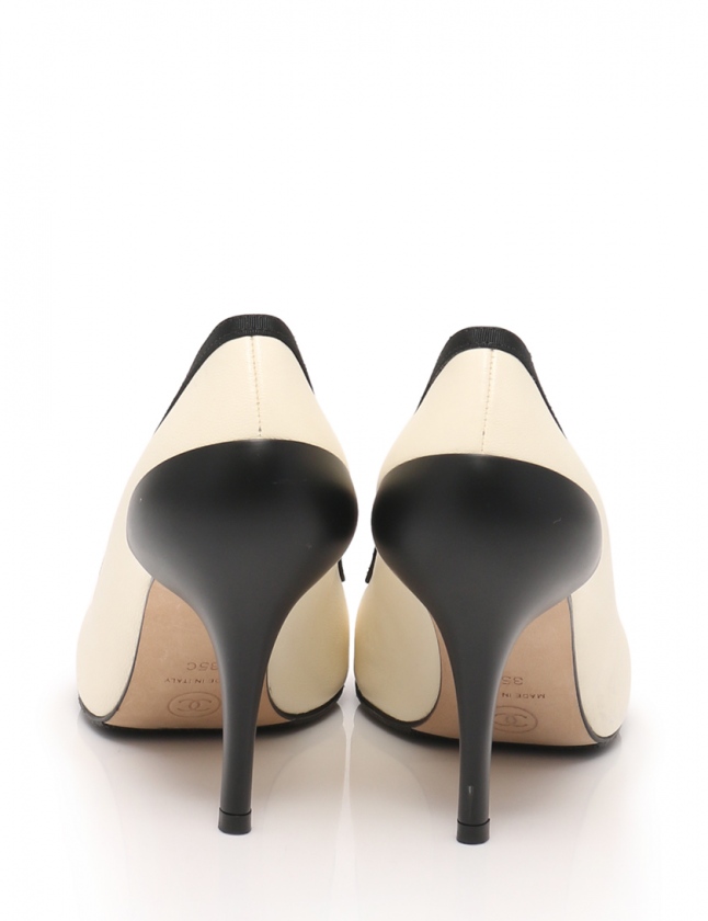 CHANEL シャネル オープントゥ パンプス 35C 黒 22cm