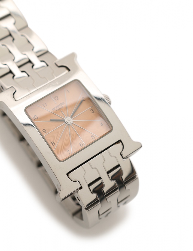 エルメス HERMES 腕時計 クオーツ Hウォッチ シルバー HH1.210 SS 