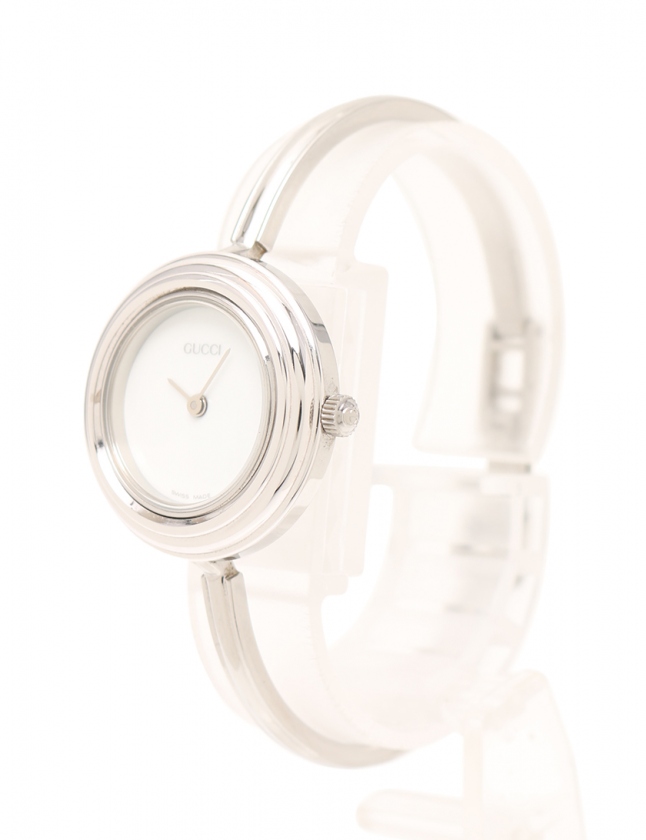 グッチ GUCCI 腕時計 クオーツ チェンジベゼルウォッチ シルバー  