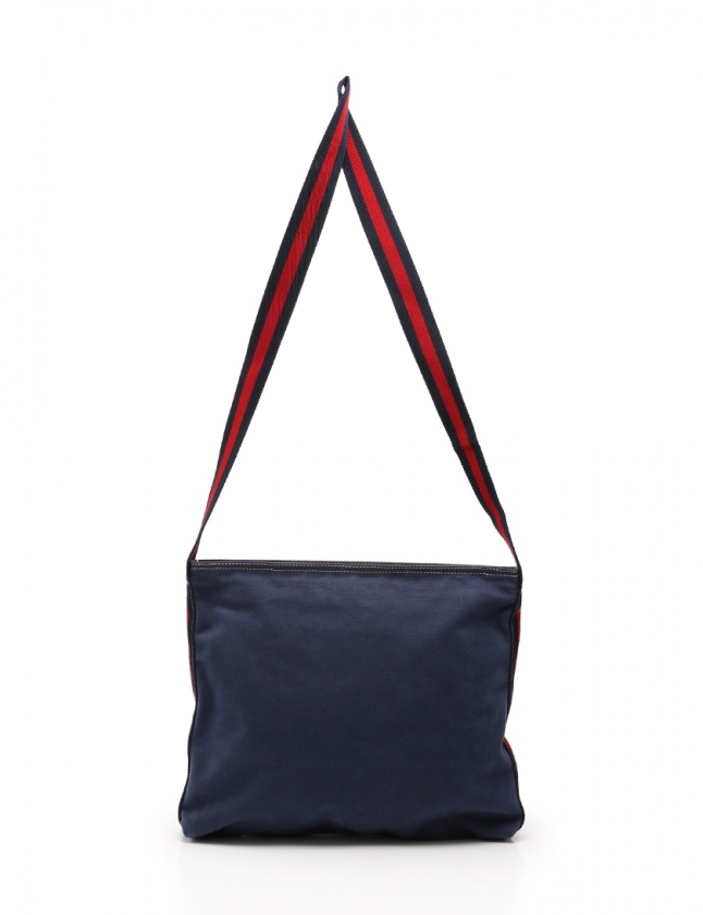 グッチ GUCCI ショルダーバッグ クレスト ネイビー 赤 189676