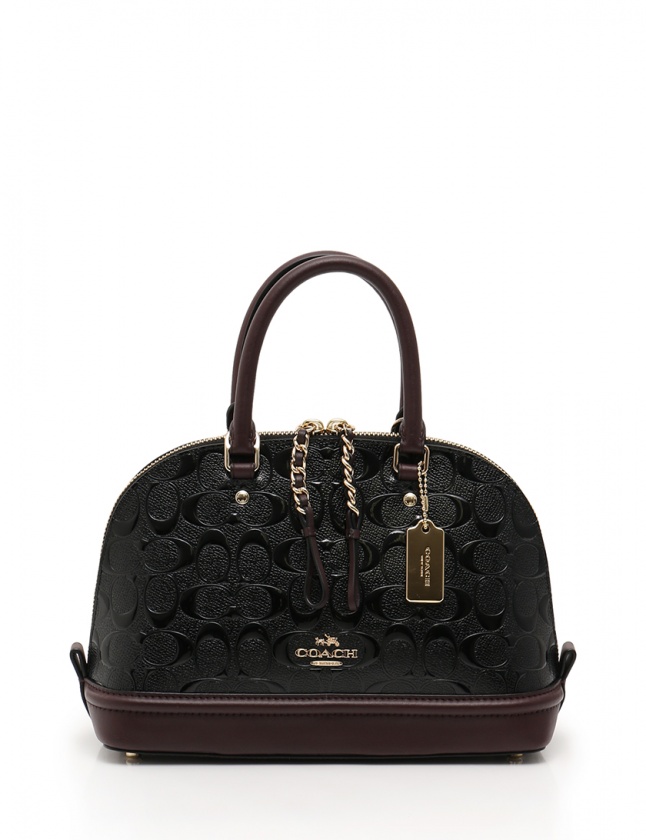 COACH 奥ゆかしく エナメルレザーショルダーバッグ