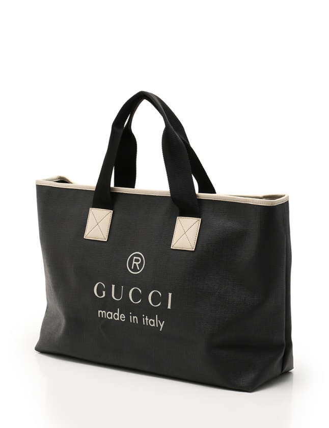 グッチ GUCCI トートバッグ ショルダーバッグ 黒 アイボリー 162785 