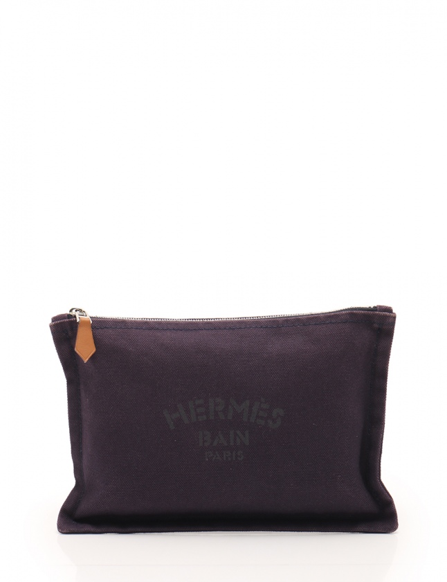 エルメス HERMES フラットポーチPM キャンバス [ランクB]