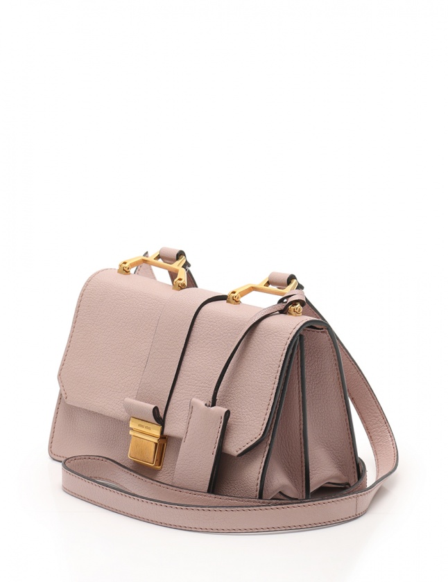 ミュウミュウ miumiu ショルダーバッグ マドラス ピンク 5BH609 レザー 
