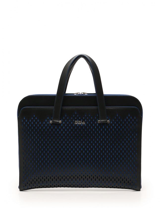 フルラ FURLA ビジネスバッグ ブリーフケース ヴァルカノスリム 黒 青 