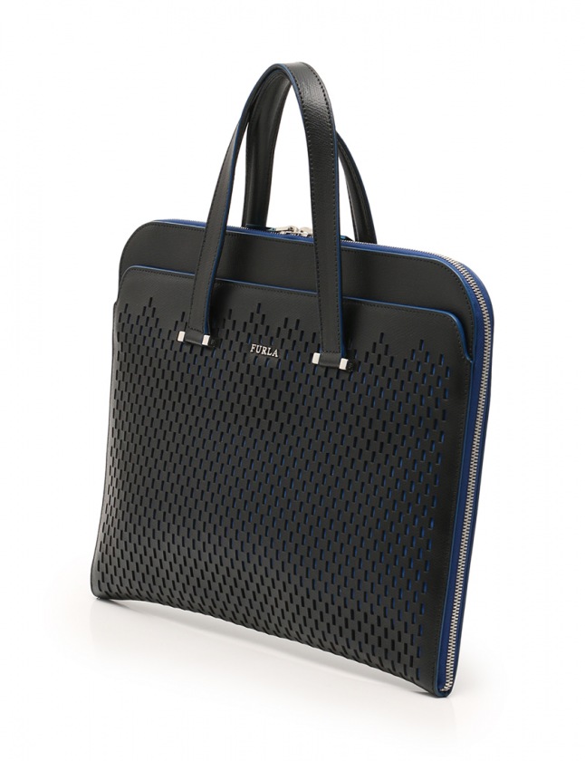 フルラ Furla ビジネスバッグ ブリーフケース ヴァルカノスリム 黒 青 レザー Vulcano メンズ 114 ベクトルパーク