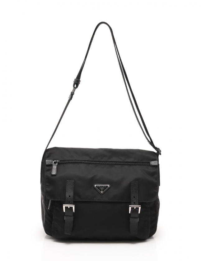 プラダ PRADA ショルダーバッグ 黒 1BD671 ナイロン レディース