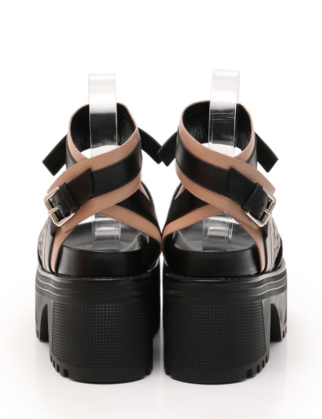 ルイヴィトン LOUIS VUITTON サンダル ローリエートライン ベージュ 黒 