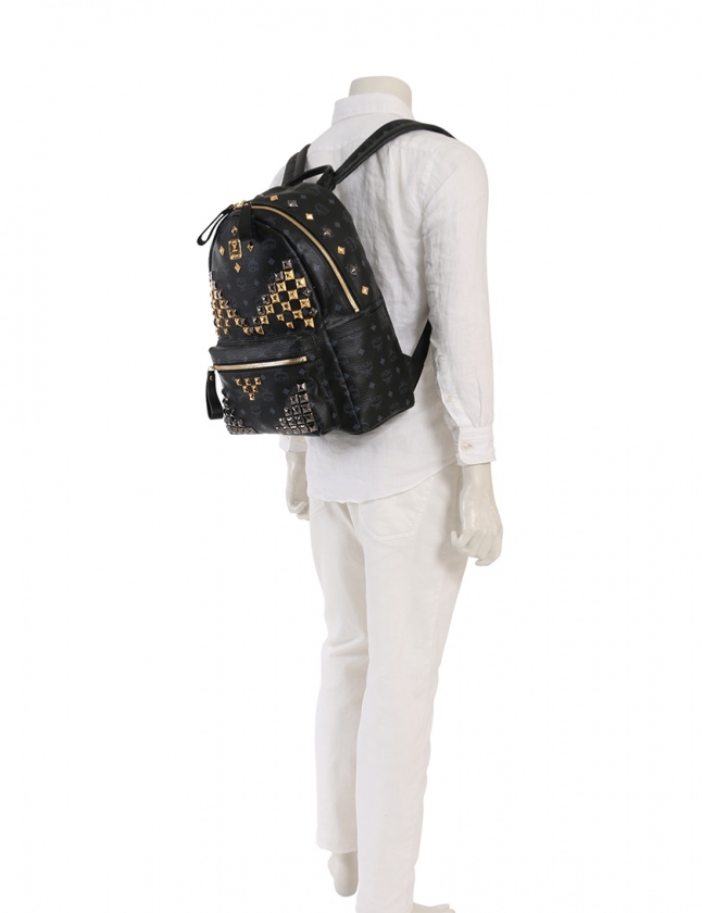 エムシーエム MCM バックパック リュック 黒 MMK3AVE18BK001 PVC 