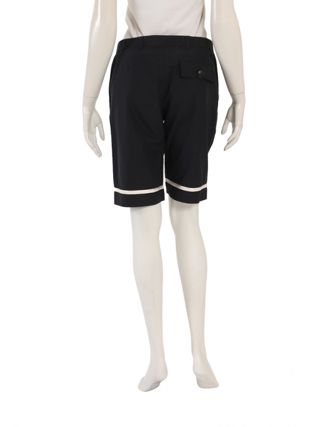 シャネル CHANEL ハーフパンツ スポーツライン ネイビー
