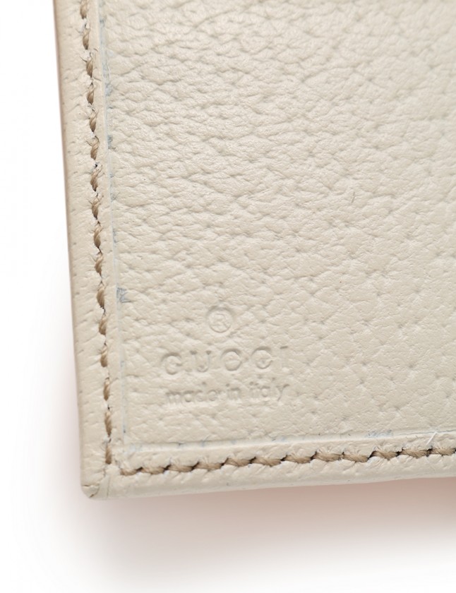 グッチ GUCCI Wホック二つ折り財布 GGキャンバス ピンク 白 小物