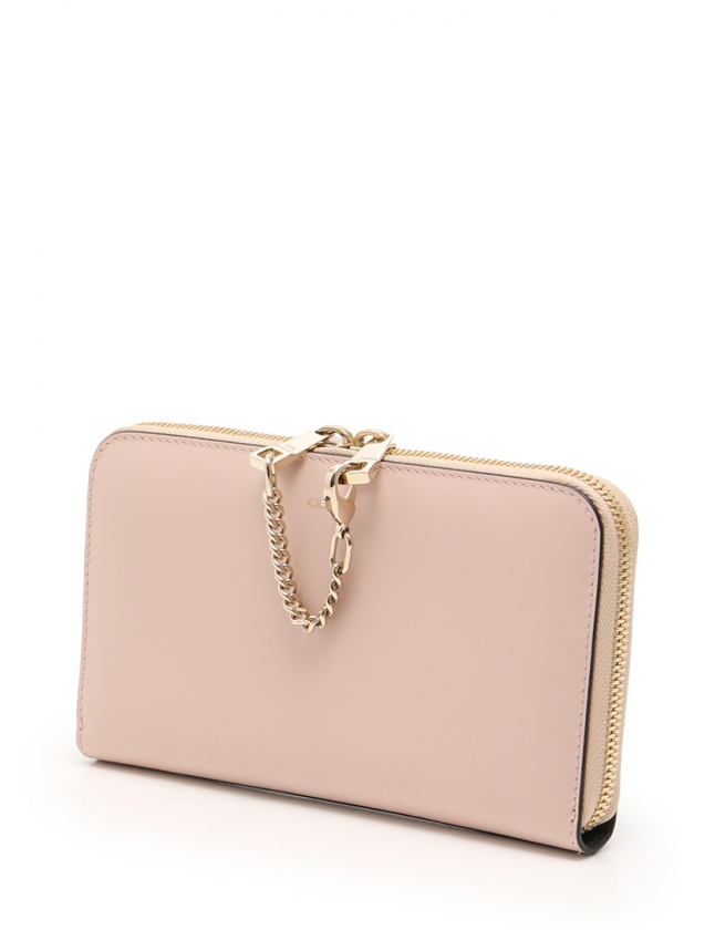 クロエ CHLOE ラウンドファスナー長財布 ベイリー ピンク 黒 小物 