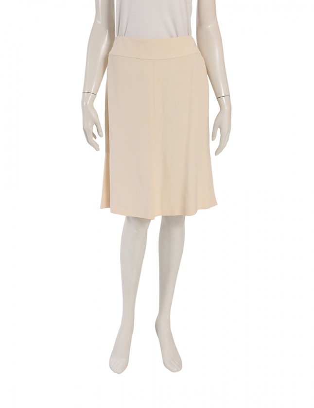 シャネル CHANEL スカート ココマーク ベージュ 38 ボトムス ひざ丈  