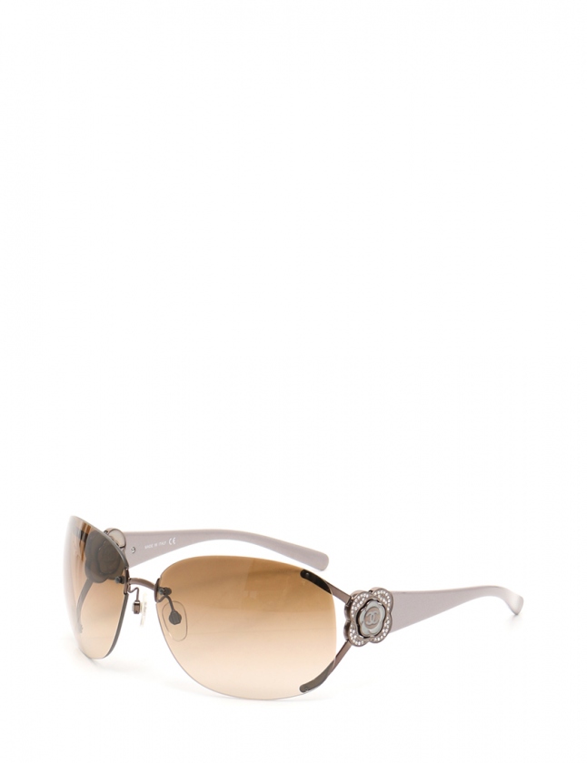 シャネル CHANEL サングラス カメリア ココマーク ダークブラウン  