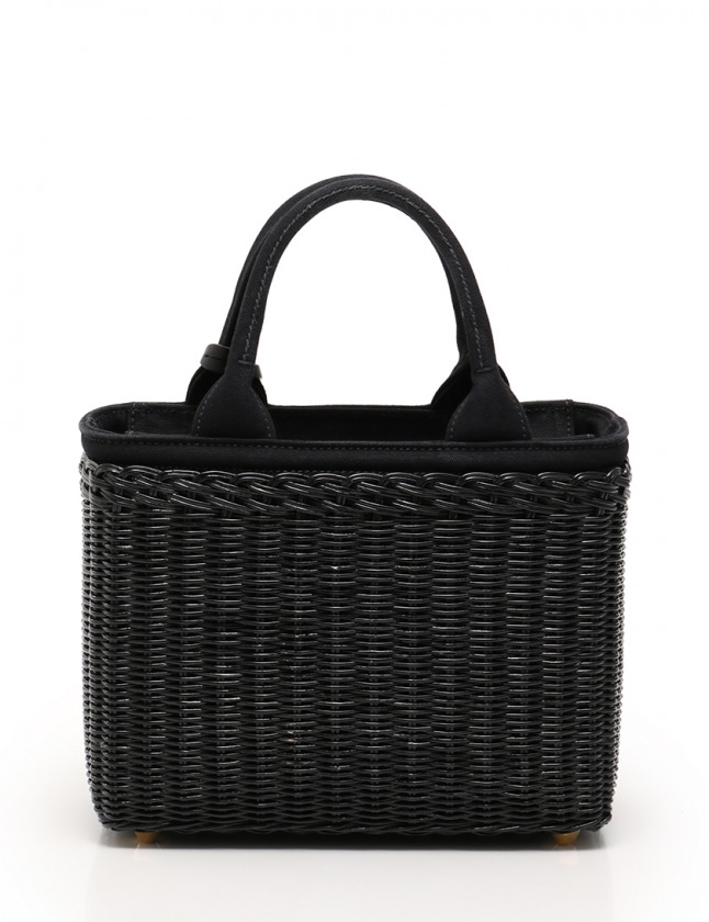 プラダ PRADA ハンドバッグ かごバッグ ショルダーバッグ ウィッカー  