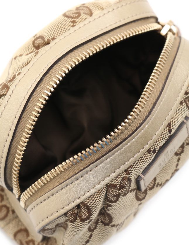 グッチ GUCCI ポーチ GGキャンバス バンブー ベージュ 小物 キャンバス  