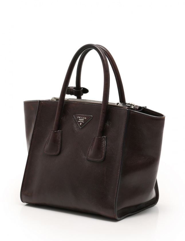 プラダ PRADA ハンドバッグ ショルダーバッグ ダークブラウン BN2625 