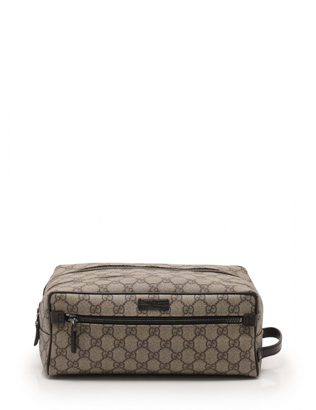 グッチ GUCCI セカンドバッグ GGプラス ベージュ ダークブラウン 