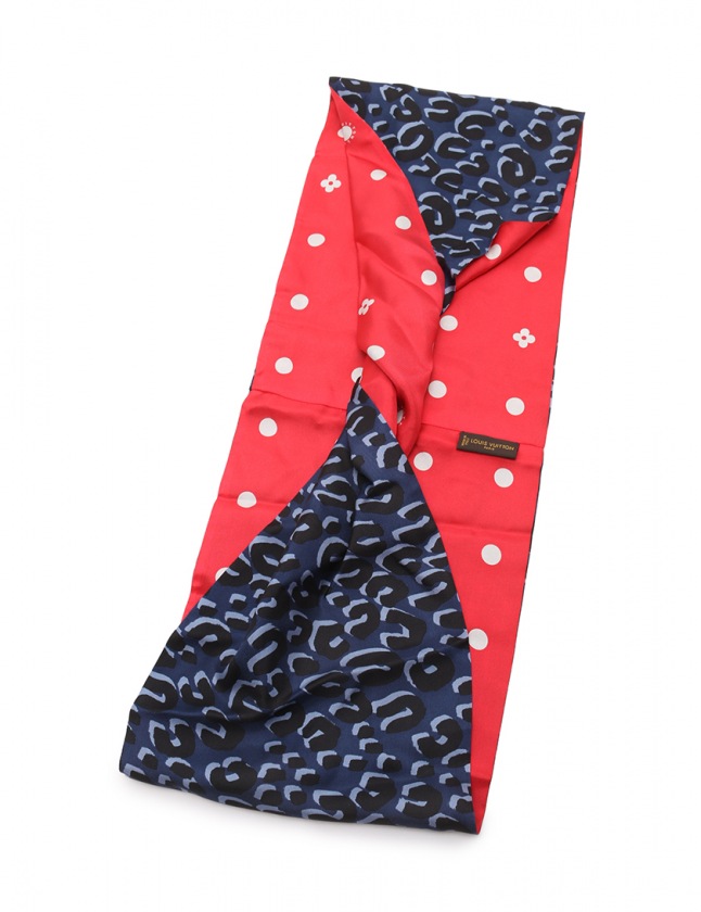 ルイヴィトン スヌード スカーフ レオパード ドット 水玉 M74607