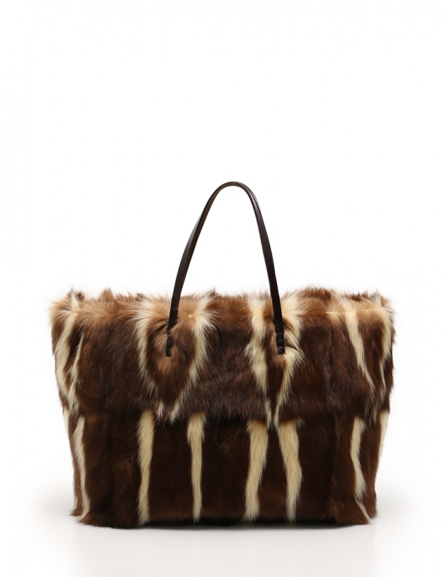 FENDI 閉じ込められた フェンディ リアルファーバッグ