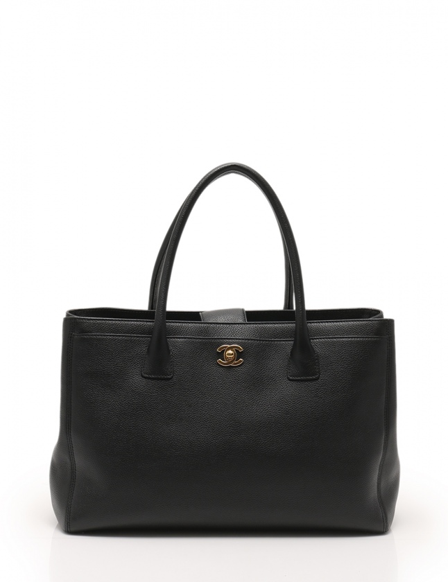 シャネル CHANEL トートバッグ エグゼクティブトート 黒 レザー