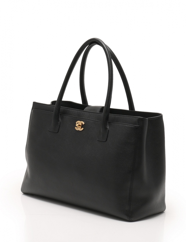 シャネル CHANEL トートバッグ エグゼクティブトート 黒 レザー