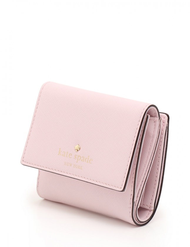 ケイトスペード KATE SPADE 財布 二つ折り Wホック ピンク 小物 レザー  