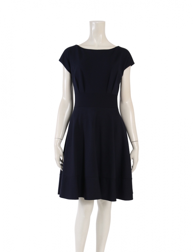 ケイトスペード KATE SPADE ワンピース ネイビー S ノースリーブ ひざ