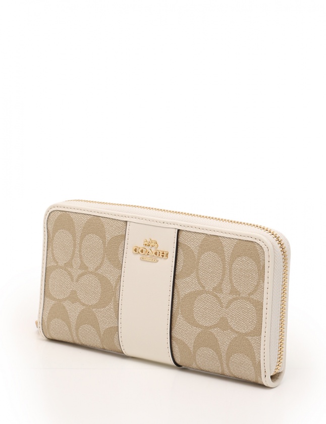 コーチ COACH 長財布 ラウンドファスナー シグネチャー アコーディオン  